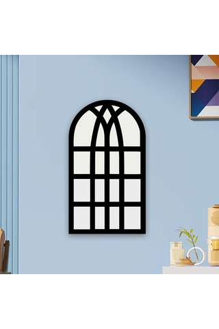 Suntek Kemerli Bölmesi Ayna Duvara Monte Dekoratif Akrilik Camı Siyah