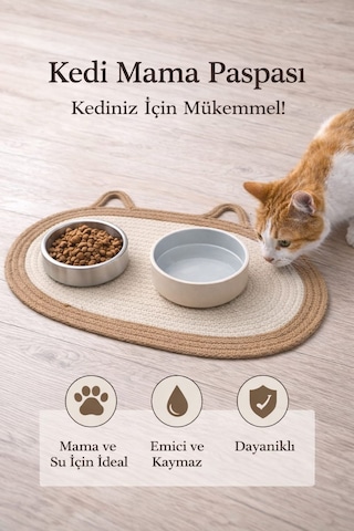 Kedi Köpek Su Ve Mama Paspası