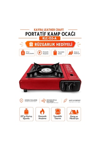 Portatif Taşınabilir Kamp Ocağı Tek Gözlü Kırmızı Kartuşlu Mini Piknik Ocağı Çantalı Açık Hava Kamp Ekipmanı Gezi Yemek Pişirme Ocağı Deprem Ve Ayarlanabilir Ocak Seti Dağcılık Karavan Uyumlu Gazlı Kırmızı Kırmızı