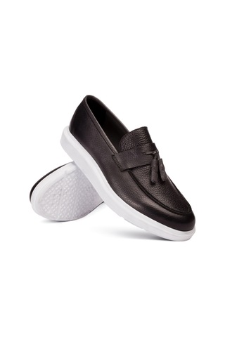 Deery Hakiki Deri Gri Comfort Erkek Loafer Ayakkabı Gri (539893365) Gri