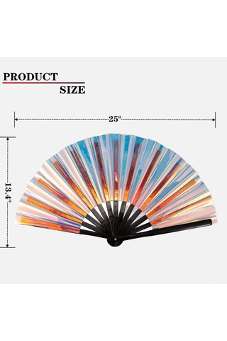 Xiyyadms "büyük Bambu Katlanır El Yelpazesi - Şık Dekor Ve Serinletici Aksesuar"