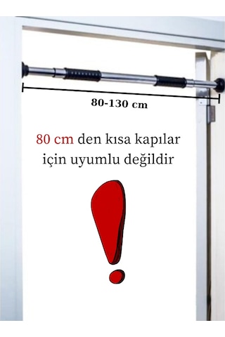 Süngerli Kapı Barfiksi Demiri Koridor Barı 90 - 130 Cm Ayarlanabilir Bar Gym Barı