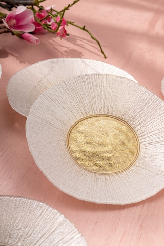 Emsan Golden 6 Kişilik Cam Pasta Seti 21 Cm Gold
