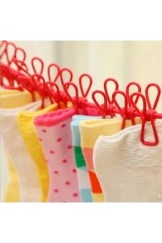 Mucit Home Rüzgar Geçirmez Taşınabilir Açık Çamaşır İpi Çok Renkli