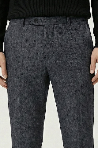 Giotelli Erkek Antrasit Dar Kesim Slim Fit Viskon Dokuma Normal Bel 6 Drop Pantolon