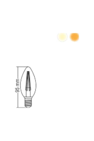 4W Rustik Led Ampul E14 Şeffaf Beyaz