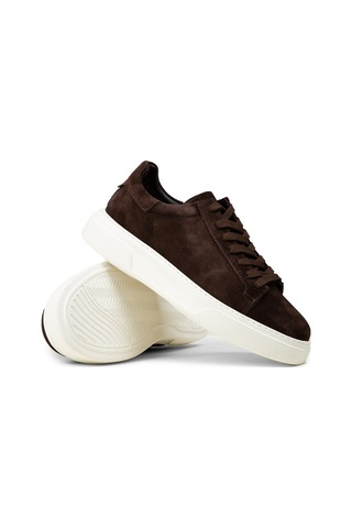 Deery Erkek Hakiki Süet Kahverengi Sneaker Ayakkabı - 04651mkhve02