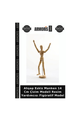 Ahşap Eskiz Manken 14 Cm Çizim Modeli Resim Yardımcısı Figüratif Model