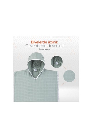 Gezenbebe Hero Müslin Ve Havlu Bebek Çocuk Pançosu Elephant