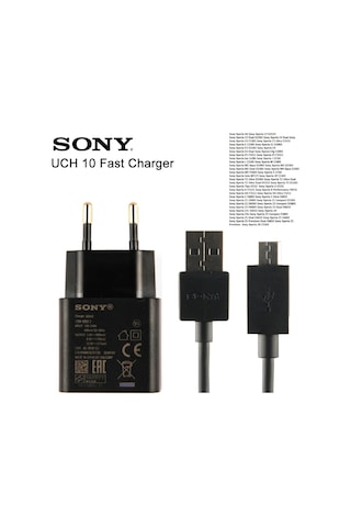 Sony Z2-z3-z5-e4-c5 Hızlı Şarj Aleti Cihazı Ve Usb Kablosu