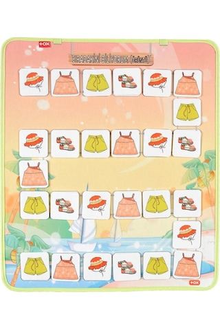 Tox Sıradakini Biliyorum - Yaz Keçe Cırtlı Duvar Panosu . Eğitici