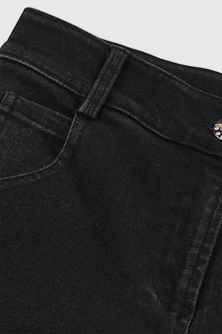 Panço Kız Çocuk Denim Pantolon Siyah