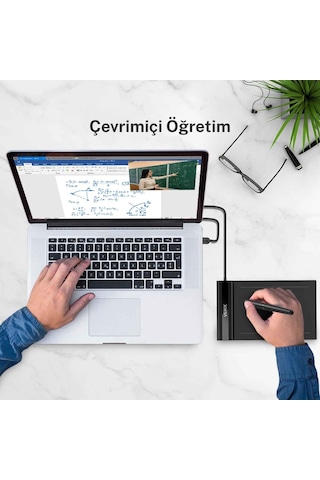 Techtic Veıkk S640 6x4inç Grafik Dijital Tablet 8192 Seviye Pilsiz Kalem Desteği Android Windows Mac Uyumlu