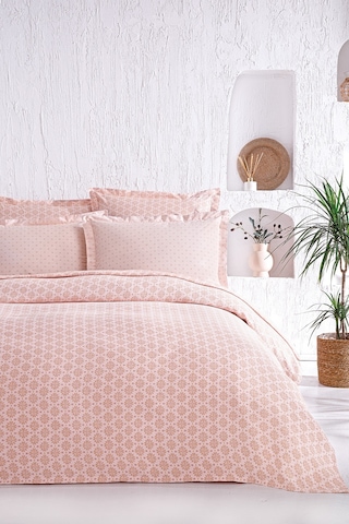 Puffy Naomi Çift Kişilik Ranforce Pike Takımı - Pudra