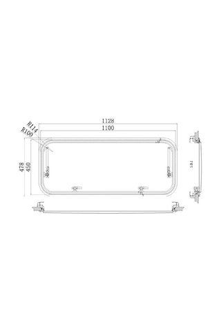 Babarvy Amortisörlü Cam - 90 Açılır 110x45