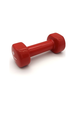 Alin Sport Vinyl Kaplı Dambıl 1,5 Kg Fitness, Pilates Ve Ev Egzersiz Ağırlığı Kırmızı