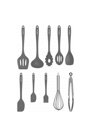 Valletta Vlt1118 Salvatore 10 Parça Spatula Set Gri