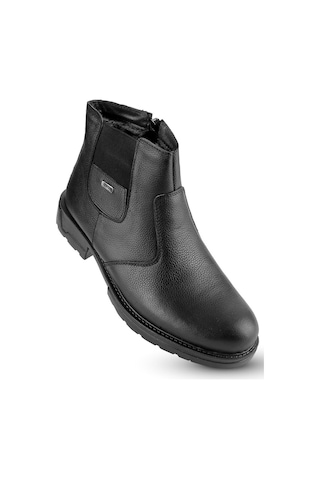 Budaks İçi Kürklü Hakiki Deri Kışlık Erkek Bot 220 Siyah