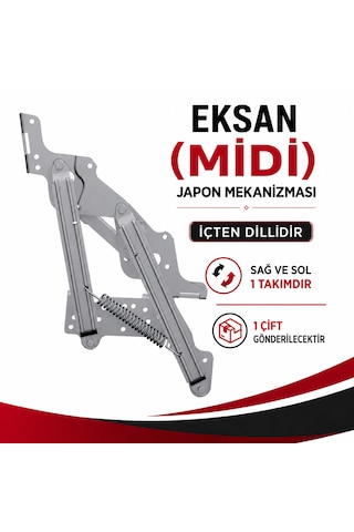 Eksan Midi Süper Japon Mekanizması İçten Dillidir Sağ Ve Sol 1 Çifttir Metalik