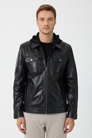 Renato Siyah Deri Ceket 001