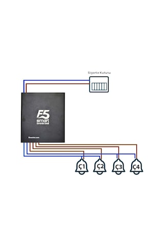 F5 Smart Fabrika Mola Zil Saati Seti Dört Çanlı Set