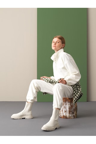 Xint Ekru Oversize Sweat Pantolon 470365 Beyaz