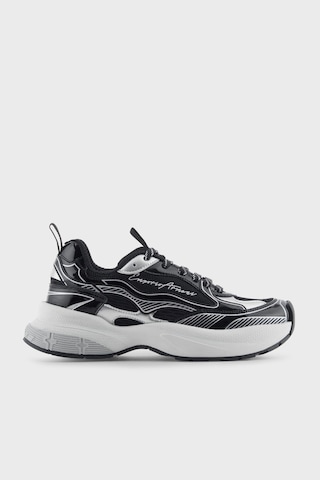 Emporio Armani Bayan Ayakkabı Ew003056 Af19766 Mc372 Siyah-gümüş Siyah-gümüş