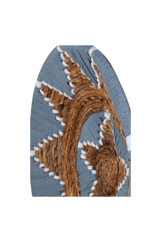 Bohem Hasır Yuvarlak Duvar Dekoru Bambu Ve Makrome İle Yapılan Duvar Süsü 50 Cm X 50 Cm-71