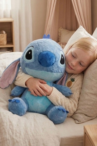 60 Cm Büyük Boy Stitch Peluş Oyuncak Sevimli, Yumuşacık Hediye & Koleksiyon Ürünü Mavi