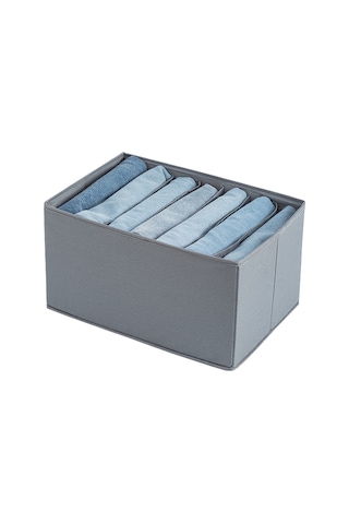 Singree Gri 7 Bölmeli Oxford Kumaş Dolap Çekmecesi - Su Geçirmez, Deforme Olmayan, Giysi Düzenleyici 36x25x20cm Gri