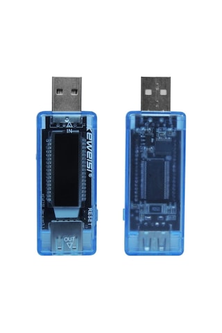 Keweisi Voltmetre Ampermetre USB Şarj Kapasitesi Test Cihazı