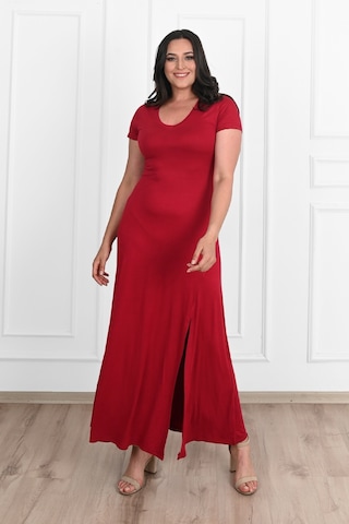 Koza Butik Kadın Yırtmaç Detaylı Elbise 5174-23 001