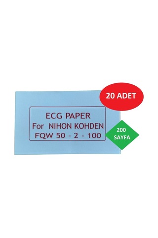 Ecg Kağıdı Nihon Kohden Fqw 50-2-100 Z Katlamalı 20 Adet 200 Sayfa