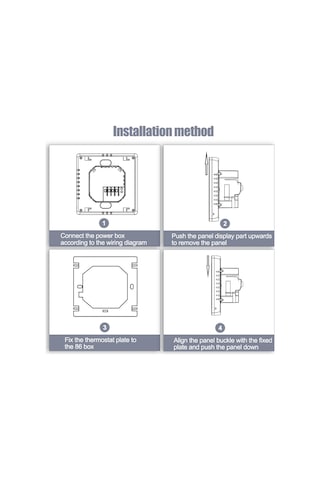 Gajeena Wifi Akıllı Isıtma Kontrol Paneli - Tuya Uygulaması İle 3a Su Isıtma, Beyaz Arka Işık, Dokunmatik Sensörlü Sıcaklık Regülatörü