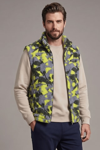 Genius Store Erkek Yelek İçi Şardonlu Sherpa Peluş Yelek Tam Fermuarlı Cepli Kuzu Outdoor Yelek Sarı
