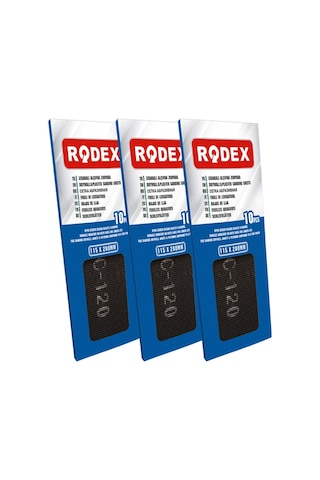 Rodex Alçıpan Zımparası 80 Kum Izgaralı 10 Adet