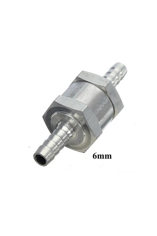 Mufunye Alüminyum 6mm Yakıt Tek Yönlü Valf - Benzin Ve Dizel İçin Geri Akış Engeli - Karbüratör Ve Düşük Basınçlı Sistemler İçin