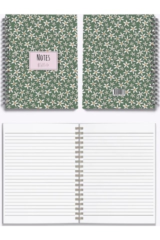 Starflower-midi 14x20 Çizgili Defter Yeşil