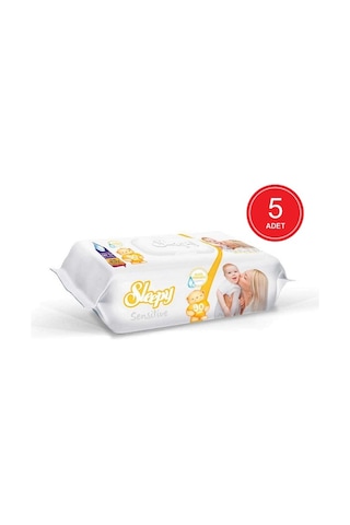 Sleepy Sensitive Hassas Ciltlere Özel Islak Bebek Havlusu 5 X 90'Lı