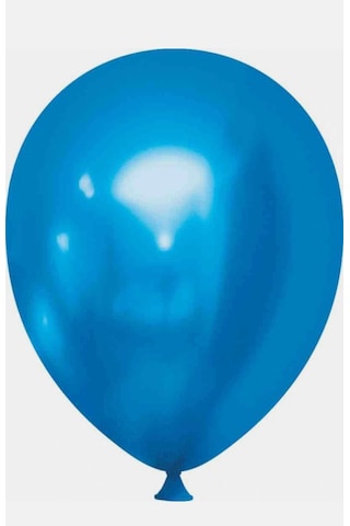 20 Adet 11 İnç Krom Mavi Balon