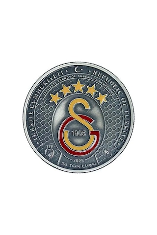 Agakulche Galatasaray 25. Şampiyonluk Okside Gümüş Sikke Coin