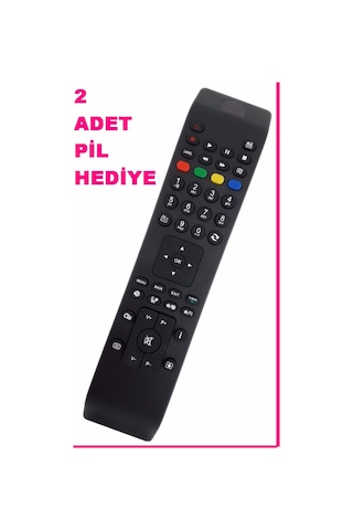 Vestel Uyumlu Nexon Smart Led Tv Finlux Seg Hi-Level Kumanda 2 Pil Qmenü