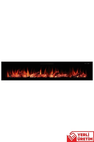 Masta 200 Elektrikli Şömine - Isıtıcısız, Cam Çerçeveli, Sınırsız