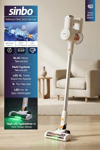 Sinbo SVC-8636 2200mah Kablosuz Dikey Şarjlı Süpürge