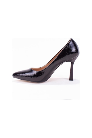 Dagoster Dza07-388451 Siyah Rugan Stiletto Topuklu Kadın Ayakkabı