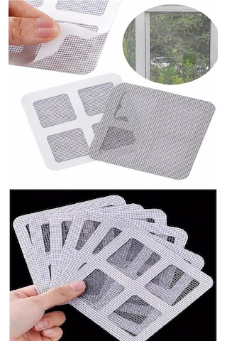 Büro Ev Ofis Yazlık İçin 10adet Yapışır Kapı Pencere Sineklik Ağı Yırtık Onarım Tamir Seti