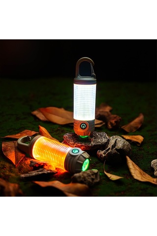 Sones Şarj Edilebilir Açık Hava Taşınabilir Led Kamp Işığı Çok İşlevli El Feneri Khaki Çok Renkli