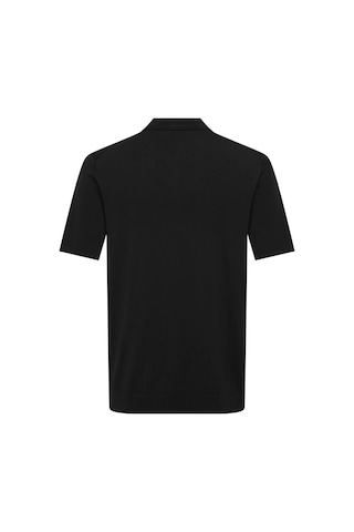 Only & Sons Erkek Polo Yaka Yarım Fermuarlı Siyah T-shirt - 22028606 Siyah