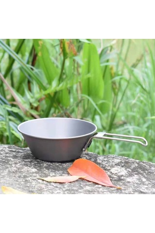 Xiyyadms 300ml Titanyum Katlanabilir Bardak - Dış Mekan Kullanıma Uygun, Asit- Tuz Dayanıklı, Sağlıklı Yiyecek/sıvı Taşıma Kapsülü Gümüş