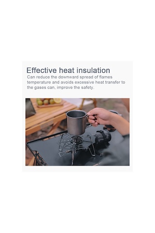 Geeroyoo Soto 310 Ocak İçin Isı Yalıtım Pedi - Paslanmaz Demir Malzeme, Kamp Ve Piknikte Güvenlik